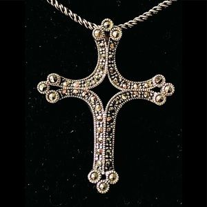 925 Marcasite Cross Necklace